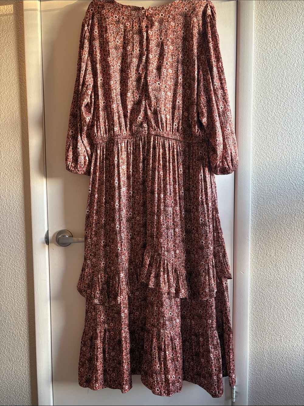 Lane Bryant Mauve BOHO Preppy Festival Floral Maxi Dress SZ 22 - Picture 2 of 7
